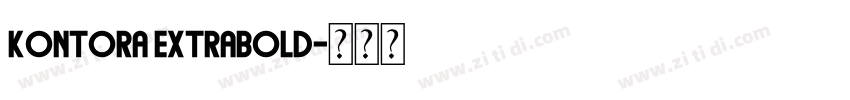Kontora ExtraBold字体转换